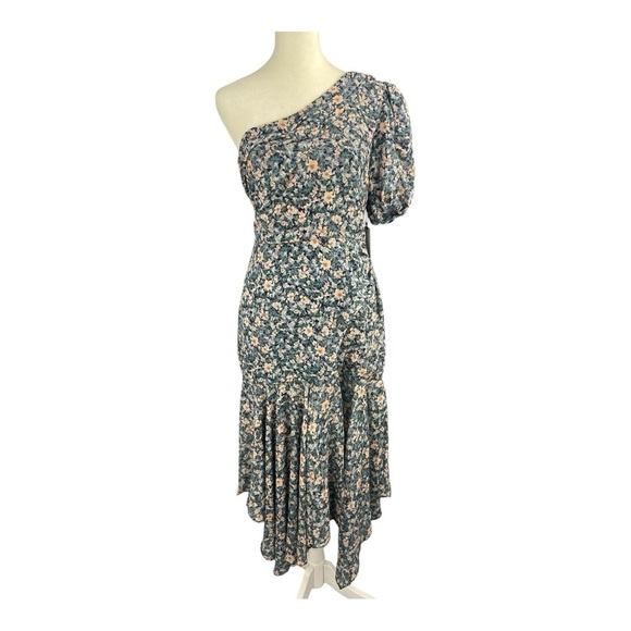 ASTR The Label Santorini One Shoulder Midi Dress NWT Ditsy Floral Size Small - Picture 1 of 6